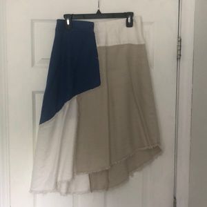Anthropologie Skirt Multi Soft Denim Small